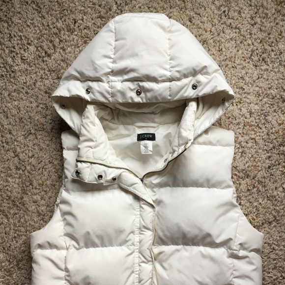 J. Crew Faux Fur Hood Trimmed Down Vest - Picture 6 of 8